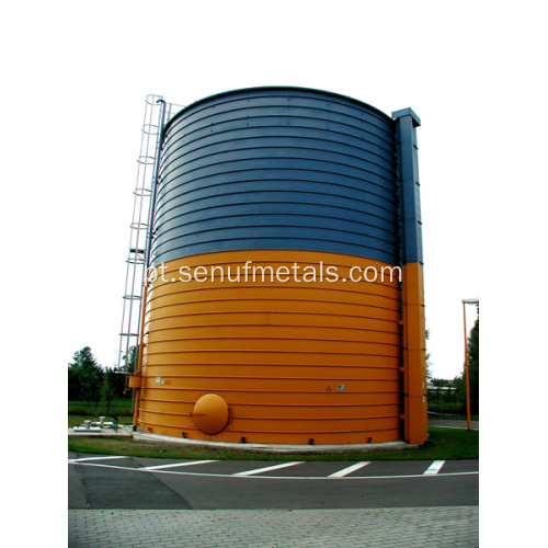 Linha de formação de silo de aço espiral